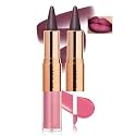 Noerrors 2 in 1 Gradient Lip Liner and Matte Lip Gloss Combo,Achieve Flawless Contour and Gradual Ombre Effect with Easy to Use Crayon Cone Tip,Roseberry Bloom Smudgeproof,Waterproof,Highly Pigmented