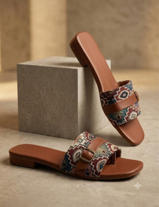 NOFOSHO Women Flats Sandal Brown 5