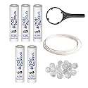 Noir Aqua 5pcs PP Spun Filter + 1 Spanner + 5pcs Antiscalant Balls + 2 Meter 1/4" Water Pipe | for All Types of RO Water purifiers, RO Spun Filter Cartridge Sponge Replacement Water Filter Candle