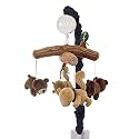 NoJo Into The Wilderness Brown, Tan and Navy, Logs, Bear and Beaver Plush Musical Mobile