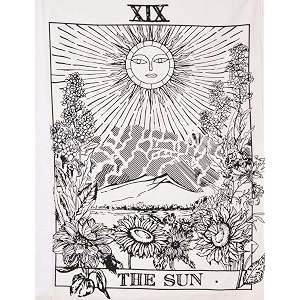 nokhwal tapestry wall hanging sun moon tarot tapestry handmade printed design cotton wall hanging tapestry wall hanging wall dcor poster h 40x30 inches