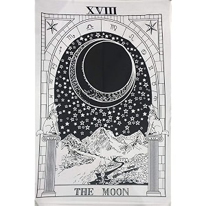 nokhwal tapestry wall hanging moon sun tarot tapestry handmade printed design cotton wall hanging tapestry wall dcor tapestry poster i 40x30 inches