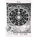 NOKHWAL Moon Sun Tarot Tapestry Wall Hanging - Handmade Printed Design Cotton Wall Décor Poster (G, 40x30 Inches)
