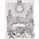 NOKHWAL Tapestry Wall Hanging Sun Moon Tarot Tapestry Handmade Printed Design Cotton Wall Hanging Tapestry Wall Hanging Wall Décor Poster (H, 40x30 Inches)