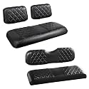 NOKINS Golf Cart Diamond Seat Covers 4-Piece for Club Car DS Pre-2000