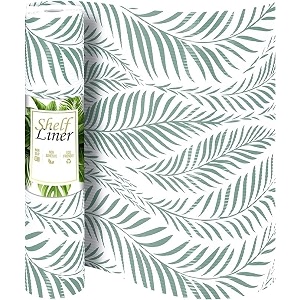 non adhesive shelf liners for kitchen cabinets non slip drawer liners for kitchen waterproof cabinet liners for shelves fridge liner for dresserfridgebathroom white leaf 45 cm x 3 m