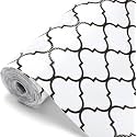 Non Adhesive Shelf Liners for Kitchen Cabinets, Non Slip Drawer Liners for Kitchen, Waterproof Cabinet Liners for Shelves, Fridge Liner for Dresser/Fridge/Bathroom (WhiteB Window, 45 cm X 5 m)