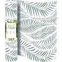 Non Adhesive Shelf Liners for Kitchen Cabinets, Non Slip Drawer Liners for Kitchen, Waterproof Cabinet Liners for Shelves, Fridge Liner for Dresser/Fridge/Bathroom (White Leaf, 45 cm X 5 m)