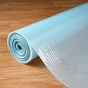 Non Adhesive Shelf Liners for Kitchen Cabinets, Non Slip Drawer Liners for Kitchen, Waterproof Cabinet Liners for Shelves, Fridge Liner for Dresser/Fridge/Bathroom (Sky Blue Transparent, 45 cm x 5 m)