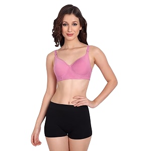 non padded bra for women - made of pure cotton full coverage non wired seamless pushup soft cup for t-shirt saree dress sports garment for daily use everyday yellow