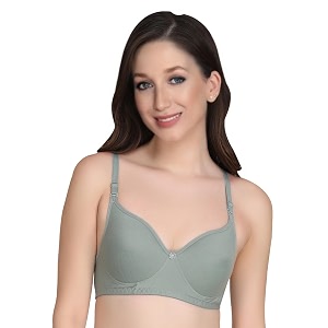 non padded bra for women - made of pure cotton full coverage non wired seamless pushup soft cup for t-shirt saree dress sports garment for daily use everyday yellow