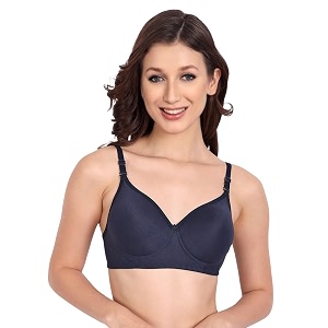 non padded bra for women - made of pure cotton full coverage non wired seamless pushup soft cup for t-shirt saree dress sports garment for daily use everyday yellow