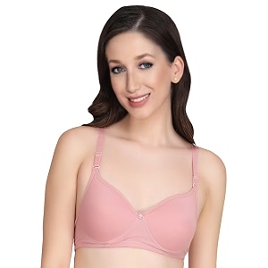 non padded bra for women - made of pure cotton full coverage non wired seamless pushup soft cup for t-shirt saree dress sports garment for daily use everyday yellow