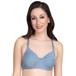 non padded bra for women - made of pure cotton full coverage non wired seamless pushup soft cup for t-shirt saree dress sports garment for daily use everyday yellow