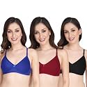 Non Padded Bra for Women - Made of Pure Cotton Full Coverage Non Wired Seamless Pushup Soft Cup for T-Shirt Saree Dress Sports Garment for Daily Use Everyday Yellow