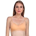 Non Padded Bra for Women - Made of Pure Cotton Full Coverage Non Wired Seamless Pushup Soft Cup for T-Shirt Saree Dress Sports Garment for Daily Use Everyday Yellow