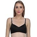 Non Padded Bra for Women - Made of Pure Cotton Full Coverage Non Wired Seamless Pushup Soft Cup for T-Shirt Saree Dress Sports Garment for Daily Use Everyday Yellow