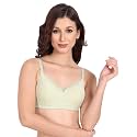 Non Padded Bra for Women - Made of Pure Cotton Full Coverage Non Wired Seamless Pushup Soft Cup for T-Shirt Saree Dress Sports Garment for Daily Use Everyday Yellow