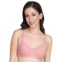 Non Padded Bra for Women - Made of Pure Cotton Full Coverage Non Wired Seamless Pushup Soft Cup for T-Shirt Saree Dress Sports Garment for Daily Use Everyday Yellow