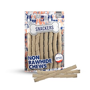 Non-Rawhide Dog Chews Sandwich Roll White for