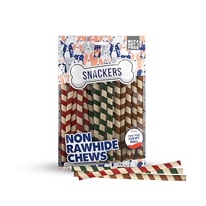 Non-Rawhide Dog Chews Two Tone Chewy Roll