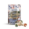 Non-Rawhide Dog Chews Two Tone Knotted Bone