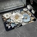 Non-Slip 3D Floral Bath Mat Quick Dry