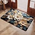 Non-Slip 3D Floral Bath Mat Quick Dry
