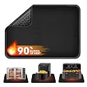 Non-slip Air Fryer Mats for Countertop, 2mm Thick, 14x12 in, Black