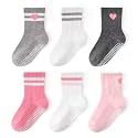 Non-Slip Baby Cotton Ankle Socks with Grippers for Toddler Walking