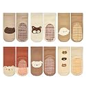 Non-Slip Baby Cotton Ankle Socks with Grippers for Toddler Walking