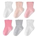 Non-Slip Baby Cotton Ankle Socks with Grippers for Toddler Walking