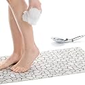 Non Slip Bathtub Mat Shower Mat for Tub - Loofah Bath Mats for Bathroom - 31x16 Bathtub Floor Mat - Textured Anti Slip Bath Mat Without Suction Cups - Secure Mat for Wet Areas (31x16 Pebble)