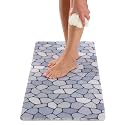 Non Slip Bathtub Mat Shower Mat for Tub - Loofah Bath Mats for Bathroom - 40x16 Bathtub Floor Mat - Textured Anti Slip Bath Mat Without Suction Cups - Secure Mat for Wet Areas (40x16 Pebble Blue)