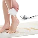 Non Slip Bathtub Mat Shower Mat for Tub - Loofah Bath Mats for Bathroom - 31x16 Bathtub Floor Mat - Textured Anti Slip Bath Mat Without Suction Cups - Secure Mat for Wet Areas (31x16 White Gold)