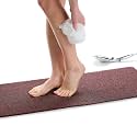 Non Slip Bathtub Mat Shower Mat for Tub - Loofah Bath Mats for Bathroom - 40x16 Bathtub Floor Mat - Textured Anti Slip Bath Mat Without Suction Cups - Secure Mat for Wet Areas (40x16 Brown)