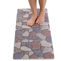 Non Slip Bathtub Mat Shower Mat for Tub - Loofah Bath Mats for Bathroom - 40x16 Bathtub Floor Mat - Textured Anti Slip Bath Mat Without Suction Cups - Secure Mat for Wet Areas (40x16 Stone Path)