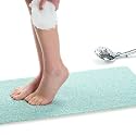 Non Slip Bathtub Mat Shower Mat for Tub - Loofah Bath Mats for Bathroom - 31x16 Bathtub Floor Mat - Textured Anti Slip Bath Mat Without Suction Cups - Secure Mat for Wet Areas (31x16 Aqua Green)