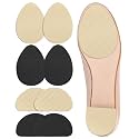 Non Slip Shoe Pads Shoe Grips on Bottom of Shoes Silica Gel Anti Slip Grips for Shoes Self-Adhesive Shoe Sole Protectors for Man Women, Noise Reduction, Easy to Use (Black Beige)