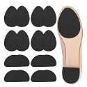 Non Slip Shoe Pads Shoe Grips on Bottom of Shoes Silica Gel Anti Slip Grips for Shoes Self-Adhesive Shoe Sole Protectors for Man Women, Noise Reduction, Easy to Use (4 Black)