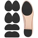 Non Slip Shoe Pads Shoe Grips on Bottom of Shoes Silica Gel Anti Slip Grips for Shoes Self-Adhesive Shoe Sole Protectors for Man Women, Noise Reduction, Easy to Use (2 Black)