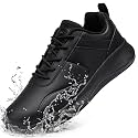 Non Slip Work Shoes for Mens Slip On Sneakers, Black US 6.5-13
