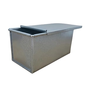 non-stick bread mold box alloy steel with sliding lid  loaf pan 200gm