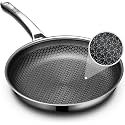 OATOFP Non Stick Frying Pans 12 inch, Hybrid Frying Skillets Nonstick,non stick Stainless Steel Pans, Dishwasher and Oven-Safe Chef Pan, Induction Compatible Cooking Pan, PFOA Free Cookware