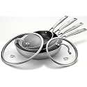 OATOFP Hybrid Skillet Set Nonstick (7.88+10+12inch), Pans for cooking, PFOA Free Stainless Steel Kitchen set,