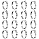 Non-Stripping Worm Gear Hose Clamps Size#36, 2 to 2-3/4 inch Adjustable Stainless Steel Hose Clamps for Automotive,Radiator,Rolled Band Edge Protection,16Pack
