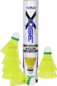 Nongi 350 x Badminton Shuttlecork For Outdoor Indoor Badminton sports Nylon Shuttle  - Yellow (Medium, 77, Pack of 10)