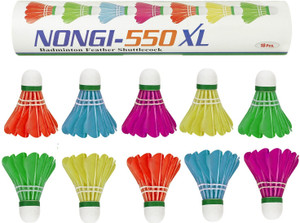 nongi 550 xl feather shuttle  - multicolor medium slow 76 pack of 10