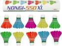 Nongi 550 XL Feather Shuttle  - Multicolor (Medium Slow, 76, Pack of 10)