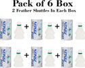 Nongi Badminton Feather Shuttlecock 6 BOX for indoor and outdoor sports Feather Shuttle  - White